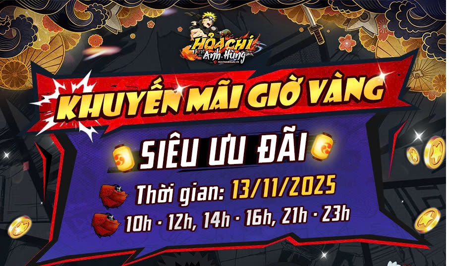 Khuyến mại giờ vàng 13/11